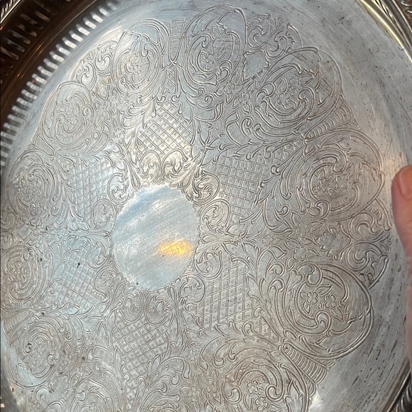 Elegant Silver Plated Serving Tray - Picture 7 of 7